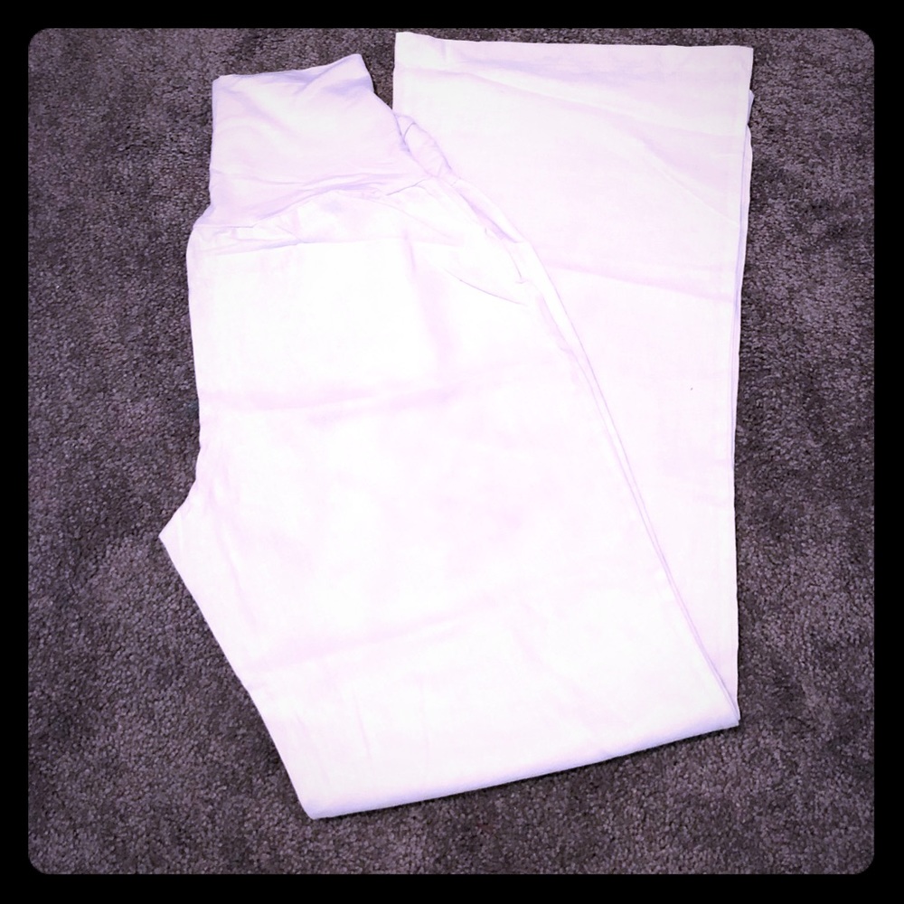 Pink Blush Maternity Linen Pants